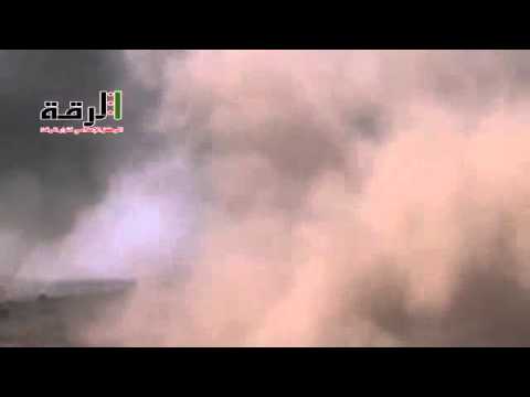 استهداف قوات النظام بصورايخ غراد في اللواء 93 في محافظة الرقة