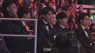 Bekhyun EXO&#39;s reaction to a song BTS - Danger