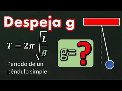Fórmula péndulo  simple. Cómo despejar g