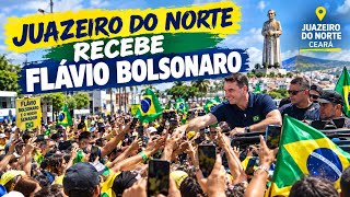Multidão foi receber Flavio Bolsonaro em Juazeiro do Norte Ceará dia 16 setembro 2026