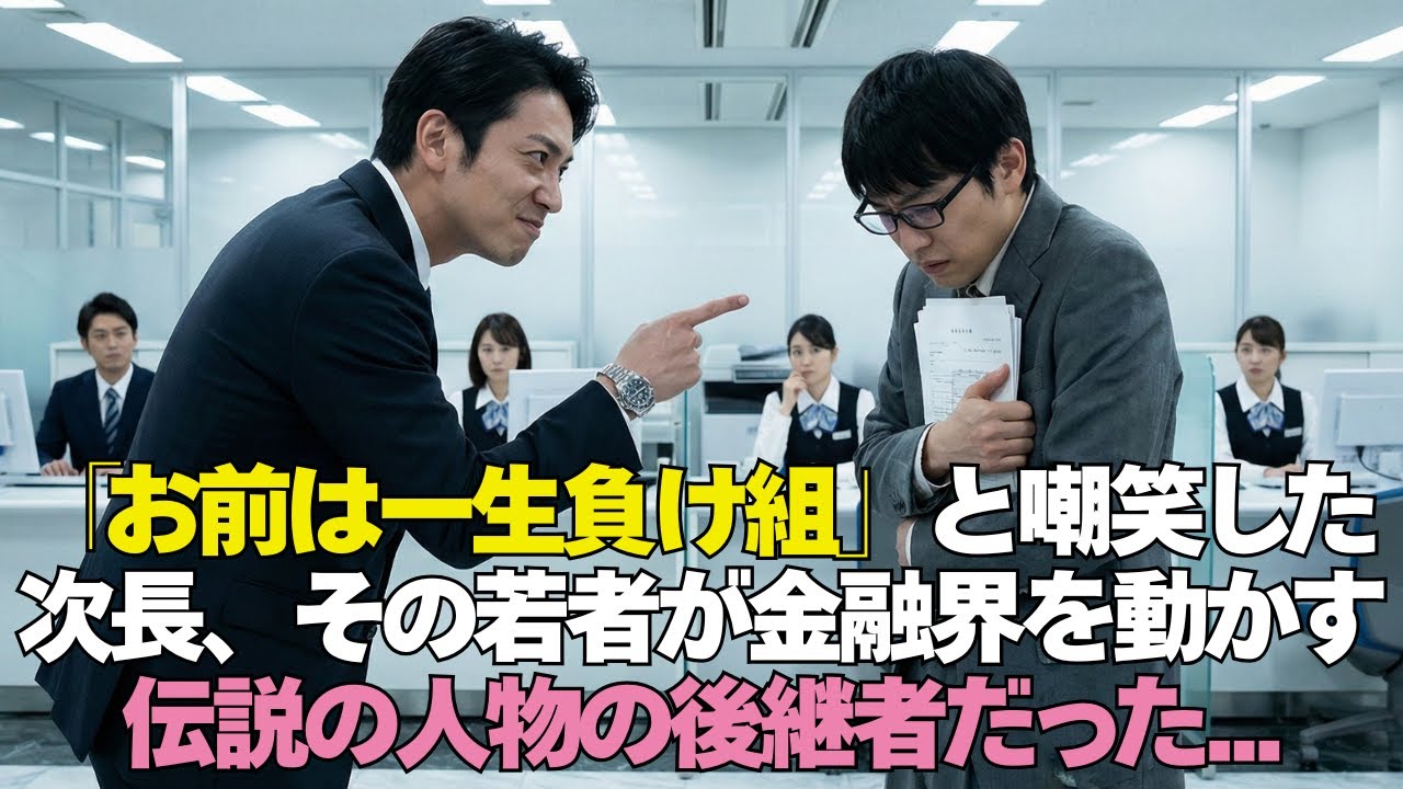 「お前は一生負け組」と嘲笑した次長、その若者が日本の金融界を動かす伝説の人物の後継者だと知った瞬間…