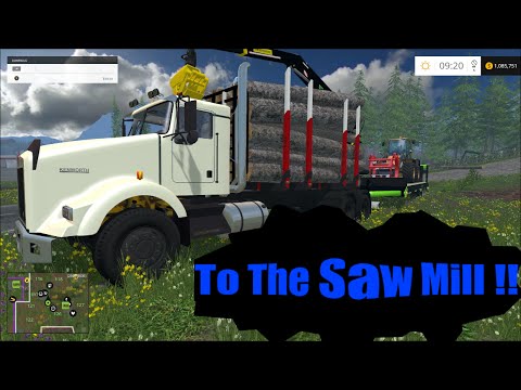 Farming simulator 2015 Lumber mill loaded and ready !!