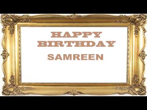 Samreen   Birthday Postcards & Postales - Happy Birthday