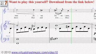Frank&#39;s Panis Angelicus piano and voice sheet music - Video Score