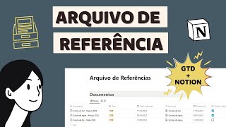 Assuntos em ordem alfabética（00:02:05 - 00:03:51） - Como organizar seus arquivos de referência no Notion | Livre-se da papelada!