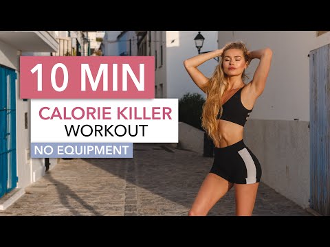 Фитнес 10 MIN CALORIE KILLER / Medium Level — a HIIT workout that won't kill you I Pamela Reif