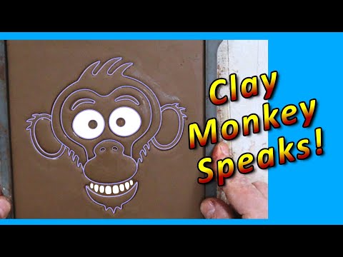 Clay Monkey Evolves; CAD Drawing, To 3D Printed Stamp, To Ceramic Tile, In Less Than 60 Seconds.