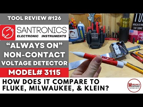 Santronics ALWAYS ON Non-Contact Voltage Detector - How it compares to Fluke, Milwaukee, & Klein