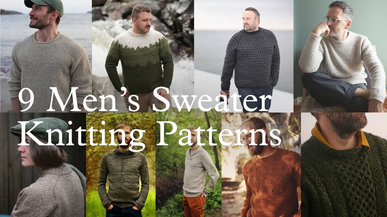 9 Men's Sweater Knitting Patterns | Favourites | Pattern Round Up