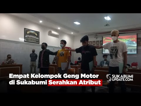 Empat Kelompok Geng Motor di Sukabumi Serahkan Atribut