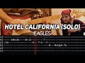 Eagles - Hotel California solo (Guitar lesson with TAB)