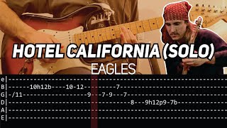 Eagles - Hotel California solo (Guitar lesson with