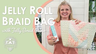 This Tote Bag Pattern is back! 👜 Cutest bag for Jelly Rolls 🤩 Jelly Roll Braid Tote Bag by FQS