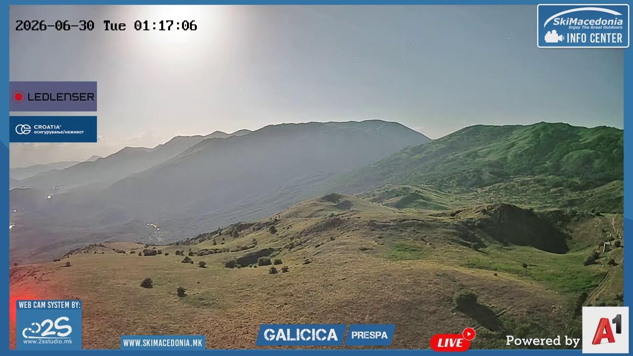 Live webcam view of Panorama de la Montaña Galičica