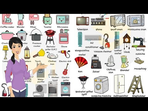 Household Appliances and Equipment Vocabulary in English | Home Objects for Kids