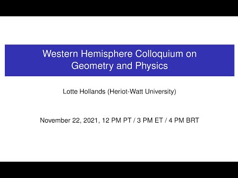 WHCGP: Lotte Hollands, "Partition functions, BPS states and abelianization"