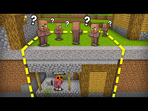 Escondí MI CASA Bajo Tierra en Mi Aldea!