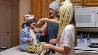 BLINDFOLD TASTE CHALLENGE WITH 3 YEAR OLD!!