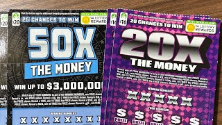 Single match‼️ 50X vs 20X Virginia lottery tickets 💰💰💰