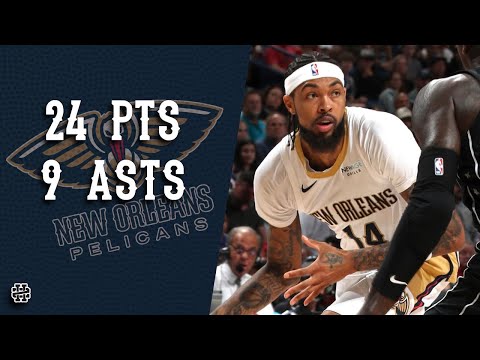 Brandon Ingram 24 pts 9 asts vs Nets 24/25 season