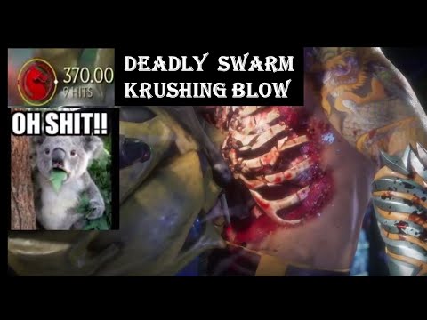 D'Vorah is OP!! Deadly Swarm Krushing Blow, with Sepulveda; 370 DAMAGE (Mortal Kombat 11 D'Vorah)