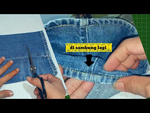 tutorial cara potong sambung celana jeans yang baik dan benar,. @MKJEANS