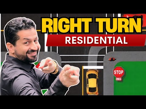 How to make a right turn (Residential area)?
