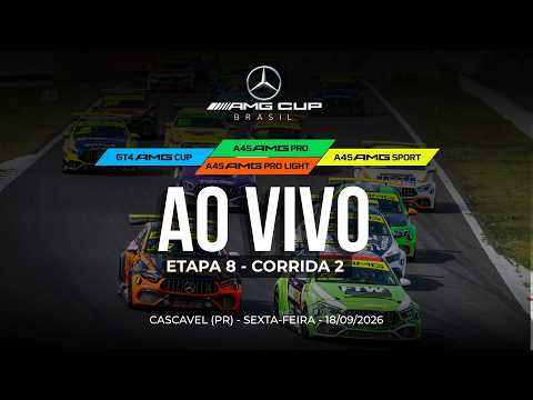 🔴 AMG CUP BRASIL | Corrida 2 - A45 Pró-Light e Sport | GT4 e A45 Pró| 8ª Etapa 2026 | Cascavel (PR)