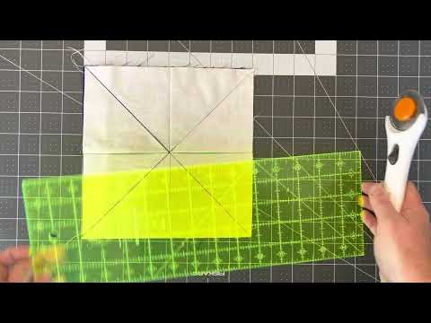 How to Make 8 at a time Half-Square Triangles: Beginner Skill Builder Sampler Quilt- Month 6, Week 1