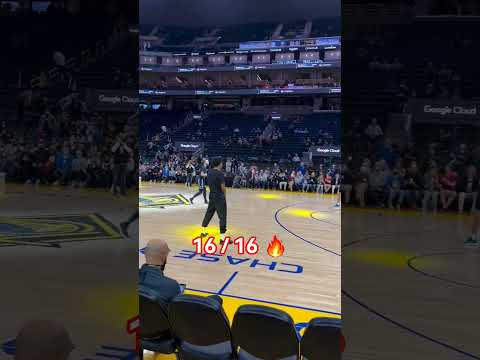 Steph Curry 16 / 16 Shooting from Short distance up to Logo via @migrantcheng