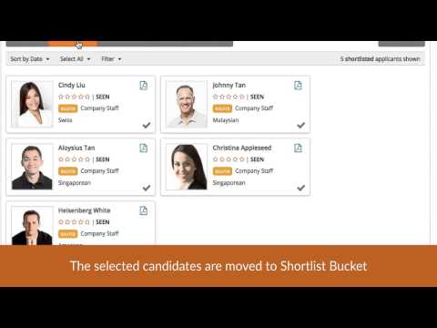 Mass Actions - Candidate Management