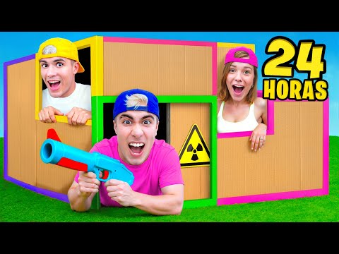 24 HORAS EN BUNKER DE CARTON !!