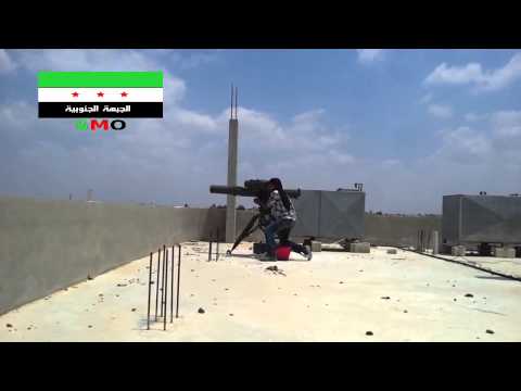 استهداف  قوات النظام بصاروخ تاو من قبل فرقة الحمزة في محافظة درعا
