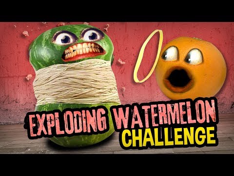 迷惑なオレンジ - 爆発スイカに挑戦! (Annoying Orange - Exploding Watermelon Challenge!)