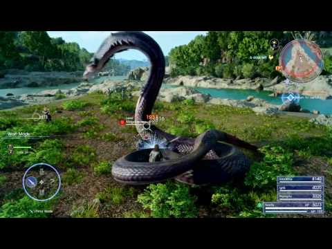 FINAL FANTASY XV PS4 | Midgardsormr Snake A.K.A. The Midgar Zolom from FFVII | Boss Fight