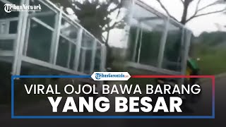 Viral Aksi Nekat Ojol Bawa Kandang Besar yang Melebihi Motornya, Dinilai Bahayakan Pengguna Jalan!