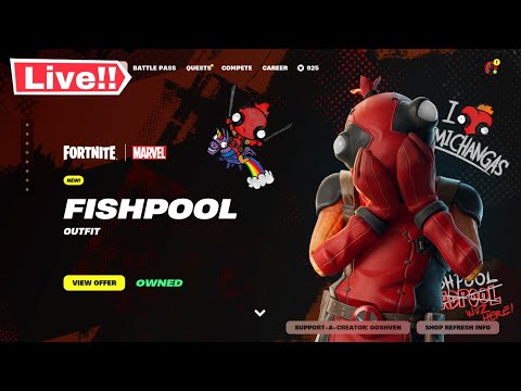 🔴Fortnite FISHPOOL *NEW* ITEM SHOP TODAY October 29! (Chapter 5 LIVE)