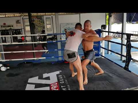 Damian Janikowski i Paweł Jędrzejczyk - trening kliczu Muay Thai