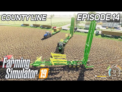 Making Bales, Stacking In Trailers | FS19 | Farming Simulator 19 | Timelapse | County Line #14