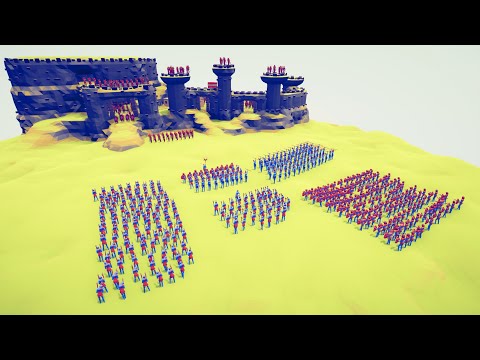 80 TRIBAL ARMY SIEGE ENEMY CASTLE - Totally Accurate Battle Simulator TABS