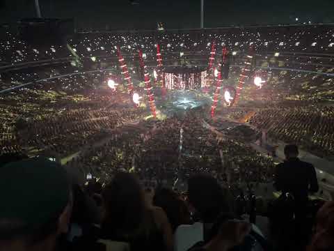 What 100,000 people singing sounds like.