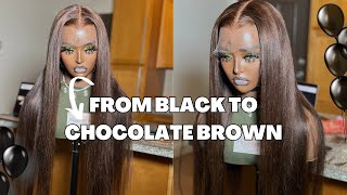 HOW TO | Bleach Bath Wig from Black to Chocolate Brown Wig