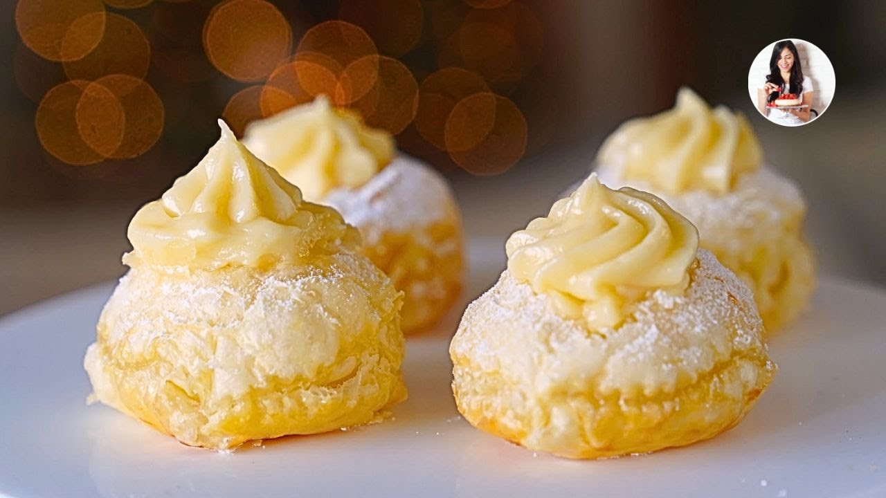 Bocaditos De Crema Pastelera - Postré Rápido y Sin Azúcar! | Auxy