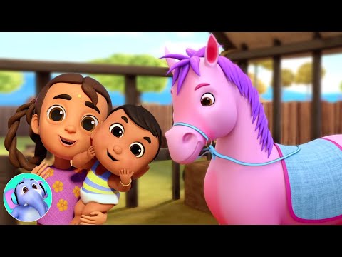 Chal Mere Ghode Chal, चल मेरे घोड़े, Hindi Nursey Rhymes and Cartoon Video
