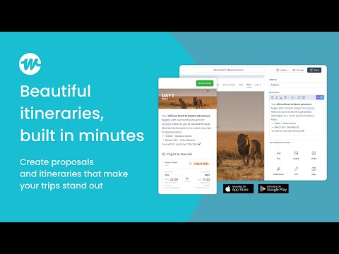 Grow your sales with beautiful proposals and itineraries | WeTravel Itinerary Builder