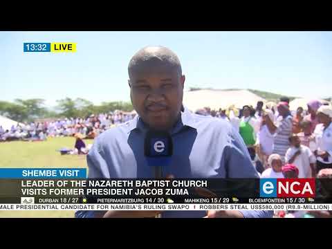 Leader of Nazareth Baptist church visits former president Jacob Zuma