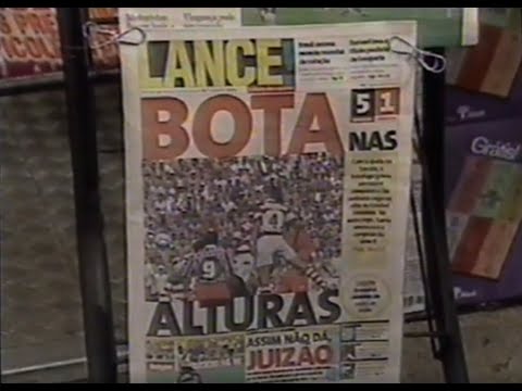 BOTAFOGO-SP - Acesso no Brasileirão Série B 1998 - Presidente do Bota no Jornal Regional 21/12/1998