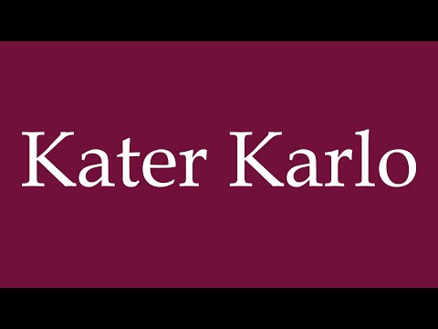 How to Pronounce ''Kater Karlo'' (Karlo the cat) Correctly in German