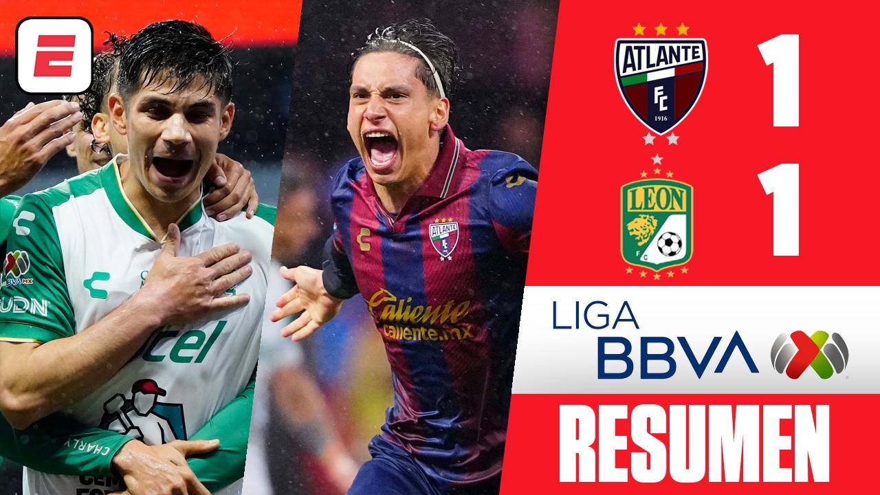 ATLANTE rescató EMPATE vs LEÓN con GOLAZO AGÓNICO de SARRAFIORE para el 1-1 | LIGA MX | Resumen