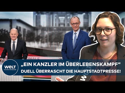 OLAF SCHOLZ vs. FRIEDRICH MERZ IM KANZLER-DUELL: „Erfrischend, emotional aber auch krampfig“